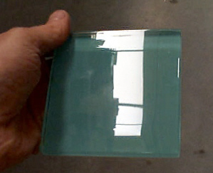 glossy tile looks like a TV screened glass tile
