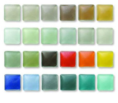 slumped mosaic tiles