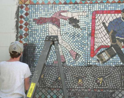 Connie Glover: Making a Community Mosaic 10 grouting